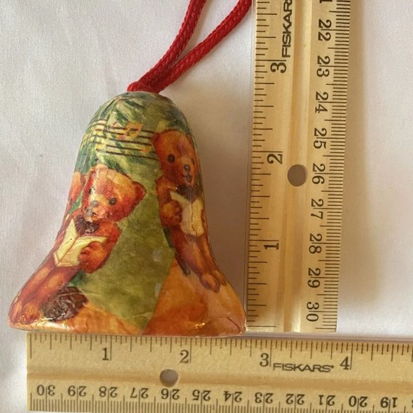 Vintage Victorian Old World Paper Mache Holiday Ornaments, set of 4 - Picture 12 of 13